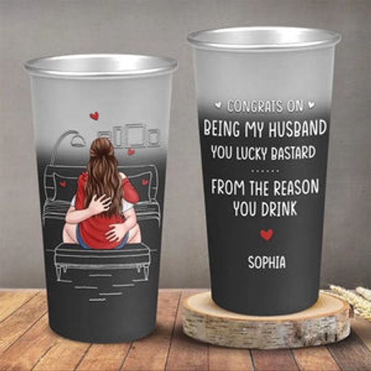 From The Reason You Drink - Couple Personalized Custom Aluminum Changing Color Cup