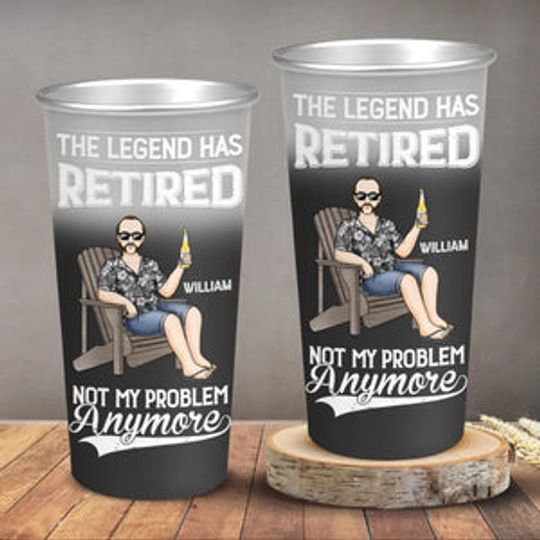 Retired People Feel Happy On Monday - Personalized Custom Aluminum Changing Color Cup
