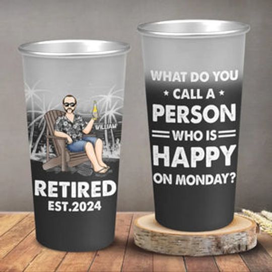 Good Mood With Beer And Retirement - Personalized Custom Aluminum Changing Color Cup