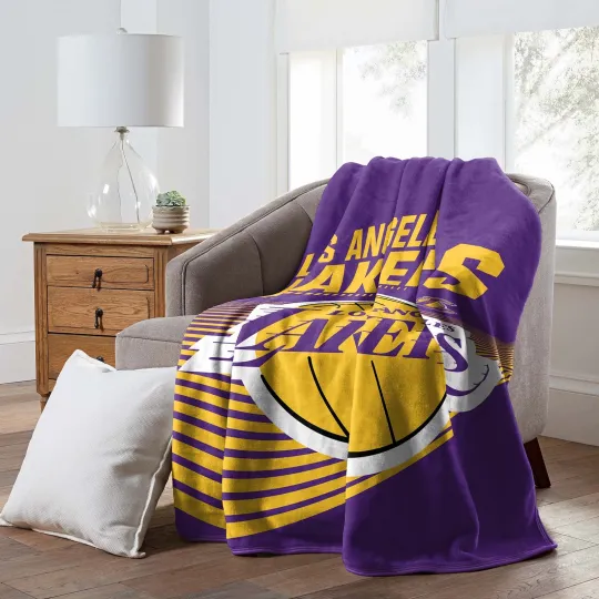 Discover NBA Officially Licenced Los Angeles Lakers 60" x 80" Raschel Throw Blanket