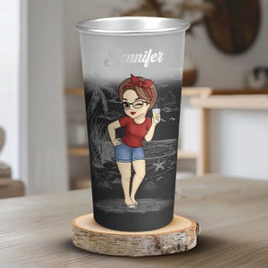 Discover I Can Hear The Waves And Smell The Air - Bestie Personalized Custom Aluminum Changing Color Cup - Summer Vacation Gift For Best Friends