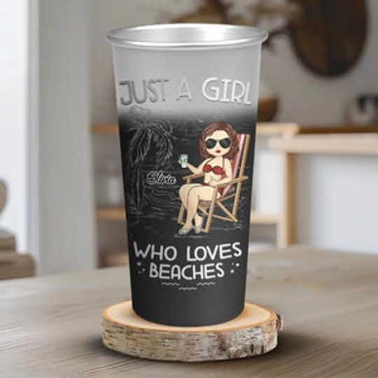 Good Times And Tan Lines - Bestie Personalized Custom Aluminum Changing Color Cup - Summer Vacation Gift For Best Friends