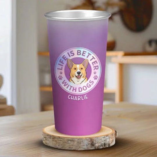 Just A Girl Who Loves Dogs - Dog Personalized Custom Aluminum Changing Color Cup