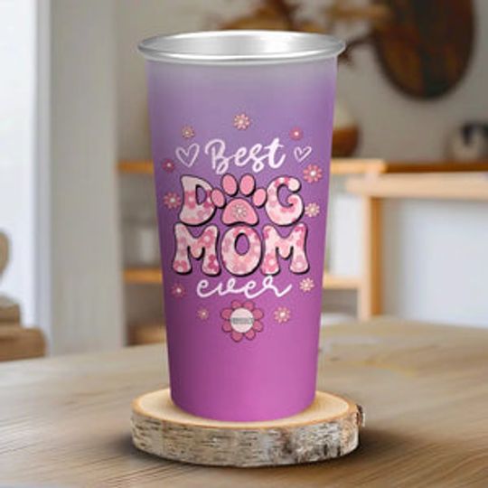 Best Dog Mom Ever - Dog Personalized Custom Aluminum Changing Color Cup