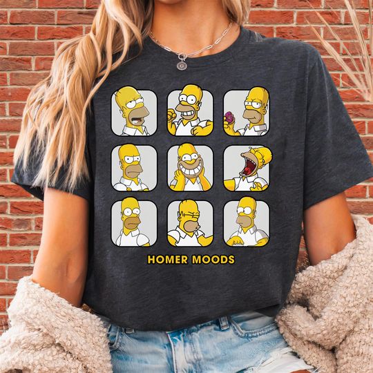 Discover The Simpsons Homer Simpson Moods Poster Figure T-Shirt