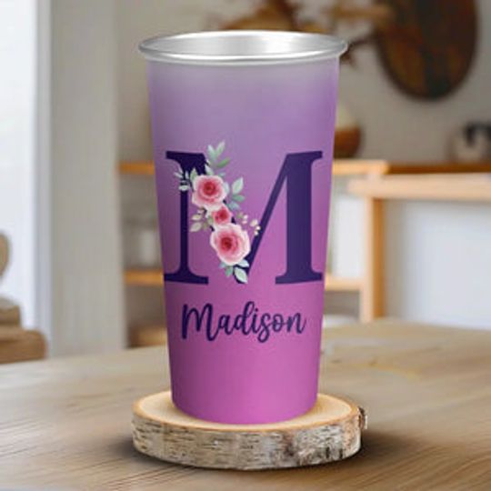 Wild And Free, Just Like A Flower - Bestie Personalized Custom Aluminum Changing Color Cup