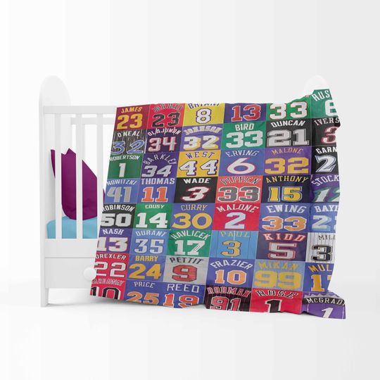 Basketball Legends Blanket Collage, NBA Players Blanket, Man Cave Blanket, Soft Baby Blanket, Christmas Gift, Fireplace Blanket, Gift ideas