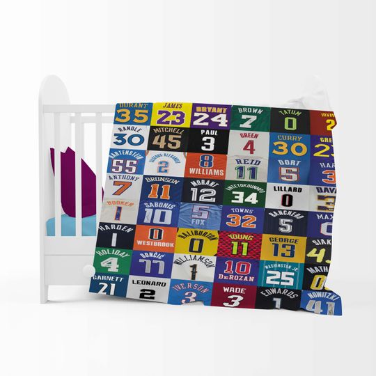 Discover Basketball Legends Blanket Collage, NBA Players Blanket, Man Cave Blanket, Soft Baby Blanket, Choose your own players, Personalized Players