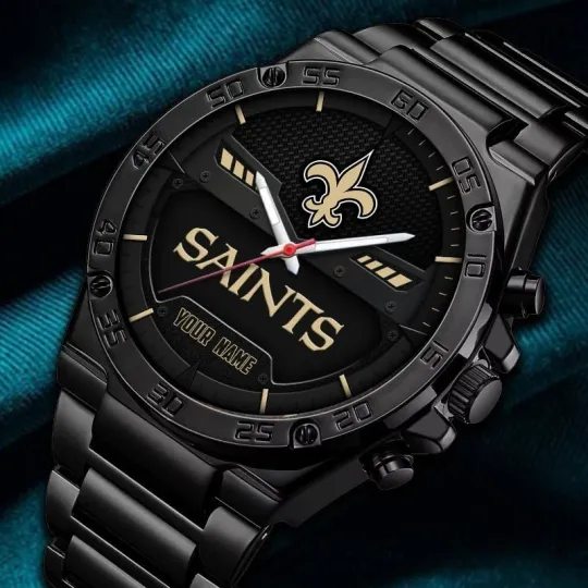 Discover Personalized New Orleans Football Saintss Team Gentleman Stainless Steel Watch