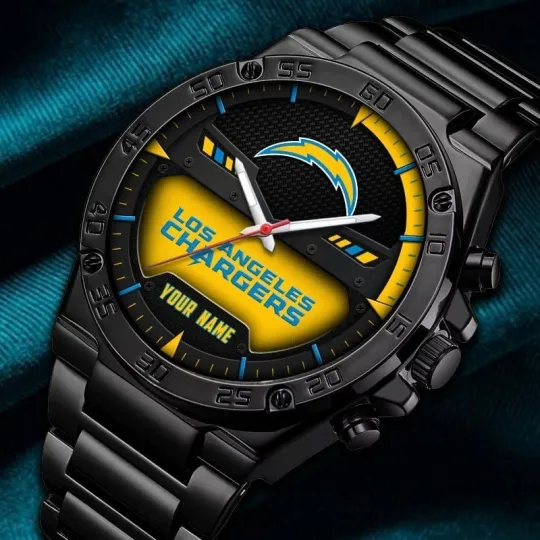 Discover Personalized Los Angeles Football Chargerss Team Gentleman Stainless Steel Watch