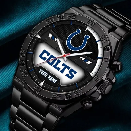 Discover Personalized Indianapolis Football Coltss Team Gentleman Stainless Steel Watch