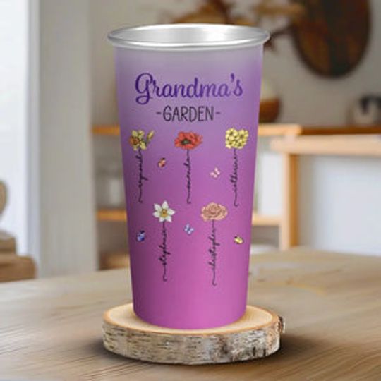 Grandma's Garden - Family Personalized Custom Aluminum Changing Color Cup
