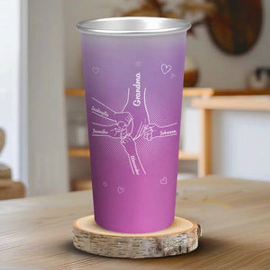 I Love You The Most - Family Personalized Custom Aluminum Changing Color Cup - Gift For Mom, Grandma