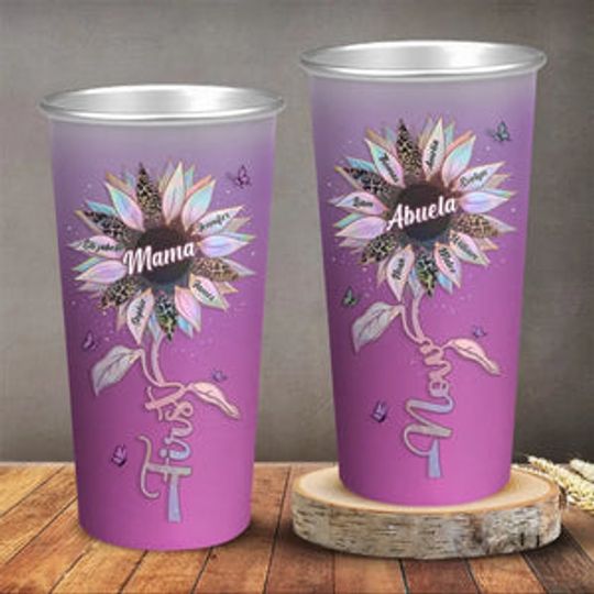 Grandma's Hugs Are Made Of Love - Family Personalized Custom Aluminum Changing Color Cup