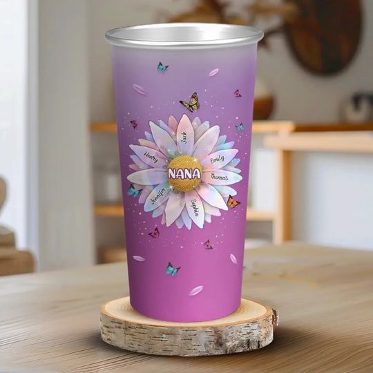 Discover To The World You Are A Grandma But To Us You Are The World - Family Personalized Custom Aluminum Changing Color Cup