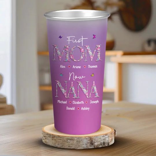 I Have Two Titles Mom & Nana And I'm Blessed By Both - Family Personalized Custom Aluminum Changing Color Cup