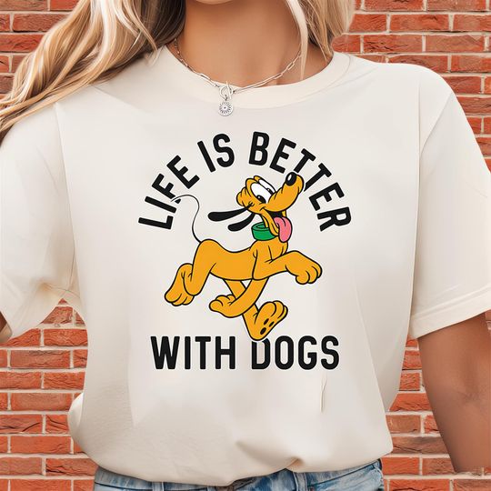 Discover Pluto Life is Better with Dogs T-Shirt