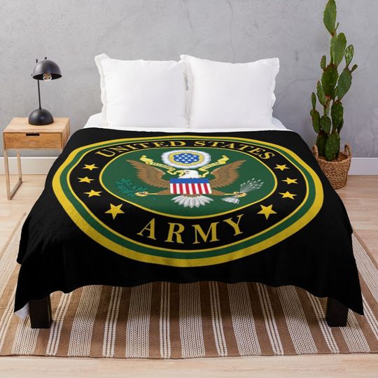 Discover US Army Emblem Throw Blanket