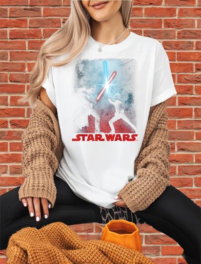 Darth Vader Luke Skywalker Battle T-Shirt
