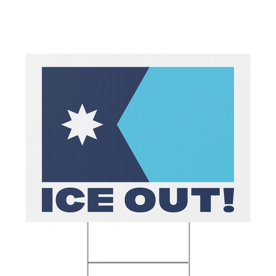 Discover ICE OUT Minnesota Political Yard Sign | Double-Sided Corrugated Plastic