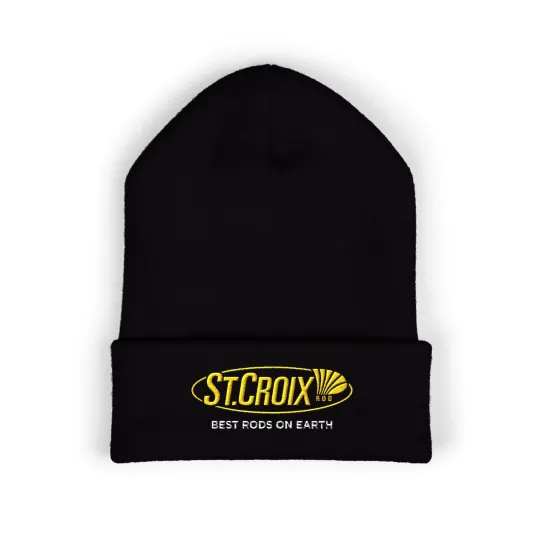 St. Croix Fishing Baits Adult Winter Black Knit Beanie