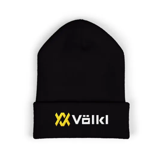 Volkl Sports Adult Winter Black Printed Knit Beanie