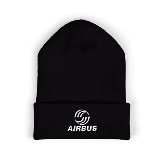 Discover Airbus Aircraft Company Adult Winter Black Classic Beanie Hat
