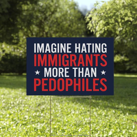 Discover Immigrants Are Not The Problem Yard Sign, Abolish ICE Outdoor Sign, Protect Immigrant Communities, Anti Trump Yard Flag