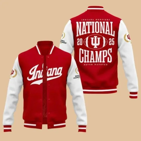 Discover Hoosiers Football 2026 National Champions Baseball Jacket