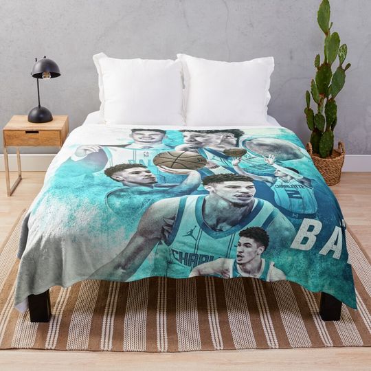 Discover LaMelo Ball   Art Throw Blanket