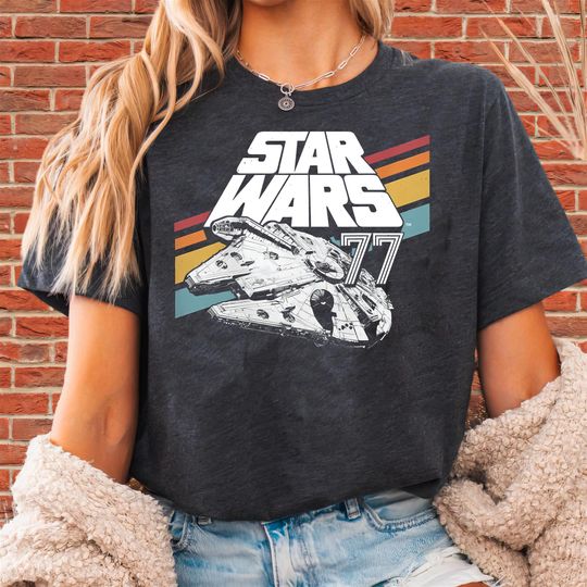 Discover Millennium Falcon Retro Rainbow Tshirt | Unisex Adult Tee | Hoodie Sweatshirt | Premium DTF Print | Kids Option | O166