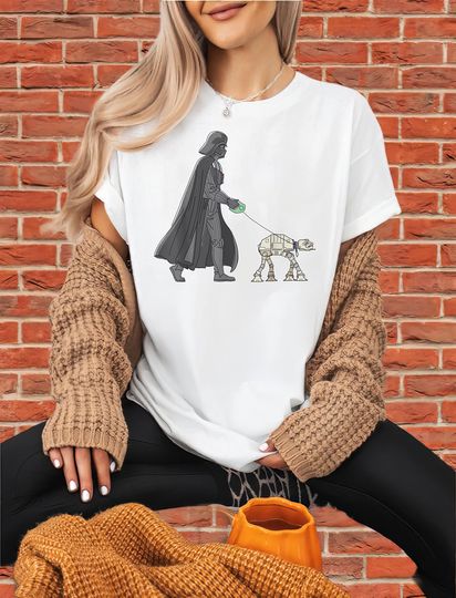 Discover Famous Tv Series Star Wars Darth Vader At-At Poster Tshirt | Unisex Adult Tee | Hoodie Sweatshirt | Premium DTF Print | Kids Option | O160