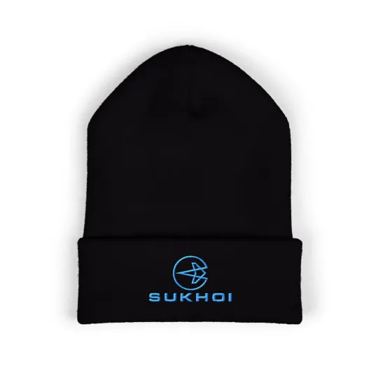 Sukhoi Russian Aircraft Company Adult Winter Knit Beanie Hat