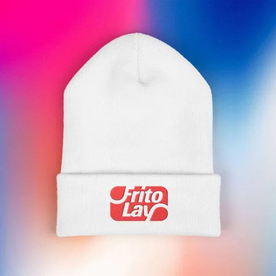 Discover Frito Lay Old Adult Winter White Knit Beanie