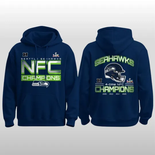 2026 Seahawks 4 Time N.FC Champions Hoodie