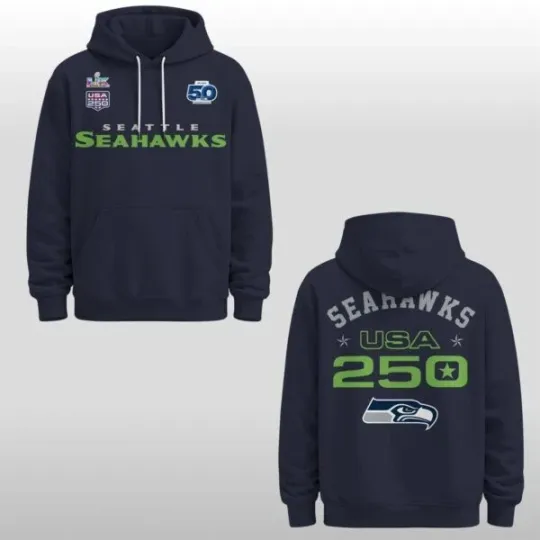 2026 Seahawks SBowl USA 250 Commemorative Hoodie