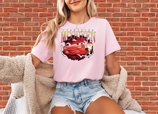 Discover Lightning McQueen Movie Funny Cartoon Tshirt | Unisex Adult Tee | Hoodie Sweatshirt | Premium DTF Print | Kids Option | O221