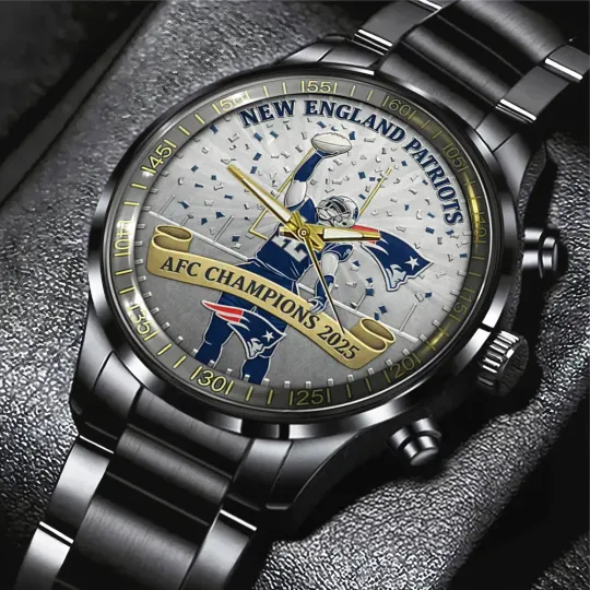 Discover Patriotss A.F.C Champions 2026 Black Stainless Steel Watch