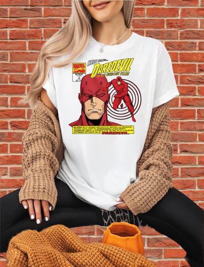 Discover Marvel Daredevil Vintage Comic Book Tshirt | Unisex Adult Tee | Hoodie Sweatshirt | Premium DTF Print | Kids Option | O224