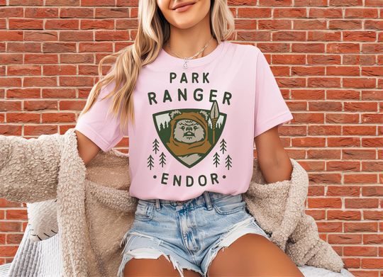 Discover Star Wars Ewok Park Ranger Endor Tshirt | Unisex Adult Tee | Hoodie Sweatshirt | Premium DTF Print | Kids Option | O237