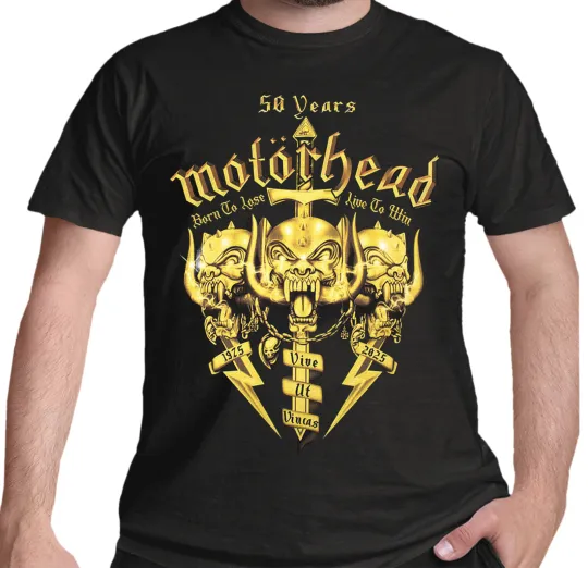 Discover Motorhead 50 Years Swords and Warpig T-Shirt