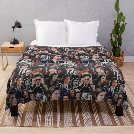 Discover Assorted Adam Driver Collage  Throw Blanket