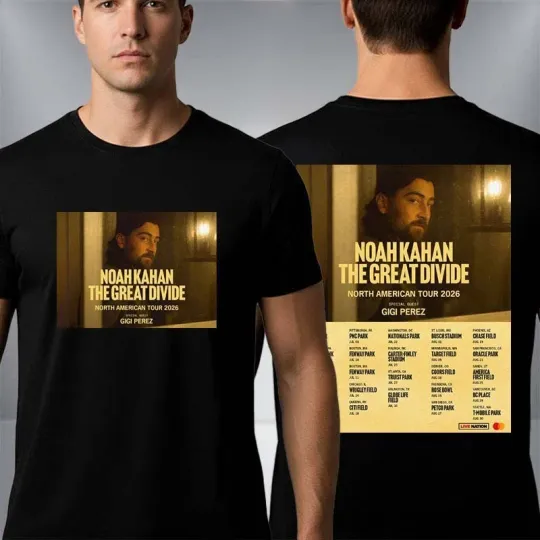 Discover Noah Kahan The Great Divide North American Tour 2026 Venue Tour T-Shirt