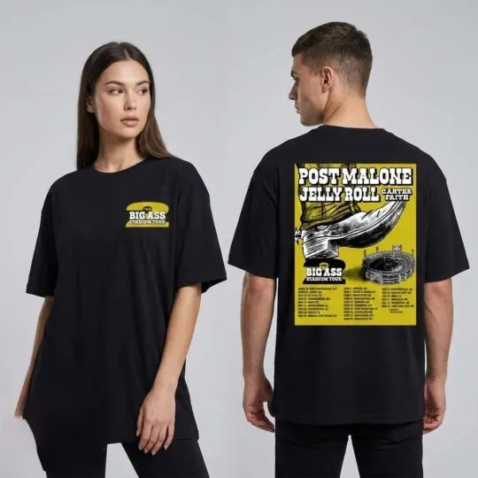 Discover Post Malone The Big Ass Stadium Tour 2026 Part 2 Schedule Venue Tour T-Shirt