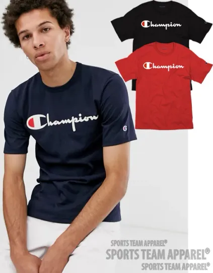 Champion Men's Jersey T-Shirt Classic Fit with Script Logo