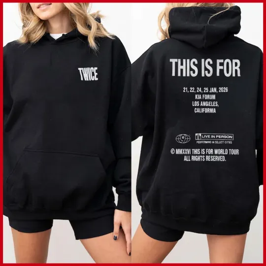 Discover TWICE This Is For 2026 Tour Seattle Exclusive Pop-up Hoodie Gildan