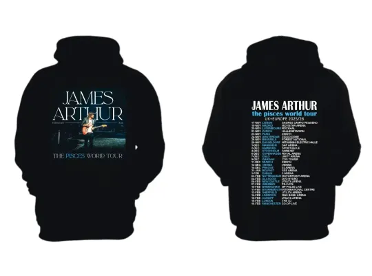 Discover James Arthur World Tour Dates 2026 Hoodie 2 sides
