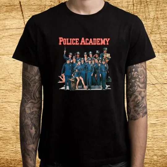 Discover Police Academy Classic Movie T-Shirt Men’s Black