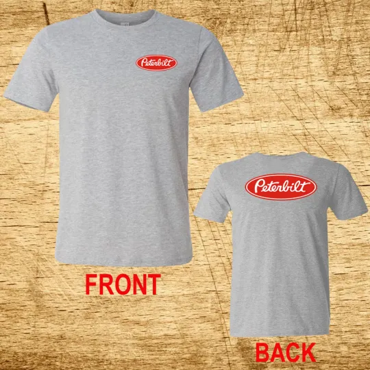 Peterbilt Truck Red Men's Gray Size S-5XL