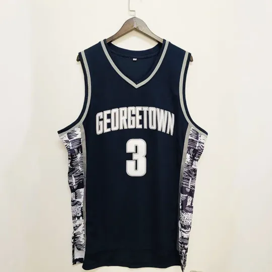 Discover Basketball Jersey  Shirt Men 3 Iverson Georgetown Hoyas Athletic Sports Embroidery High Street Hip Hop Breathable Sportswear